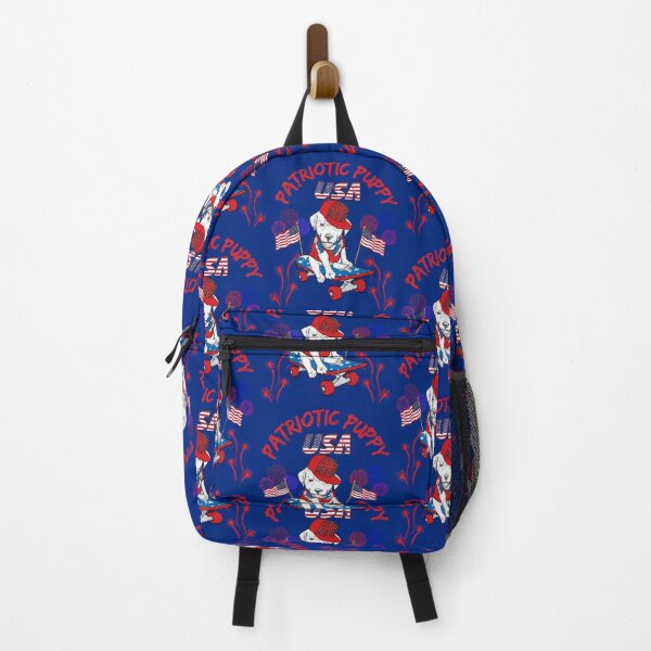 Item preview, Cute American Flag Puppy Skateboarding designed and sold by WoodburyLake.