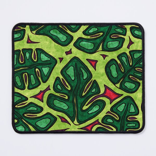 Item preview, Jungle leaves foliage, bright green monstera leaves pattern designed and sold by NadiaChevrel.