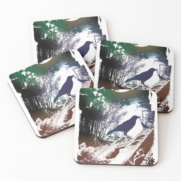 Item preview, Scary Night Black Crow Starry Night designed and sold by Wiggly Lines.