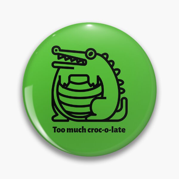 Item preview, Too Much Croc-o-late Fat Crocodile - Funny Animal Puns designed and sold by NameZpod.