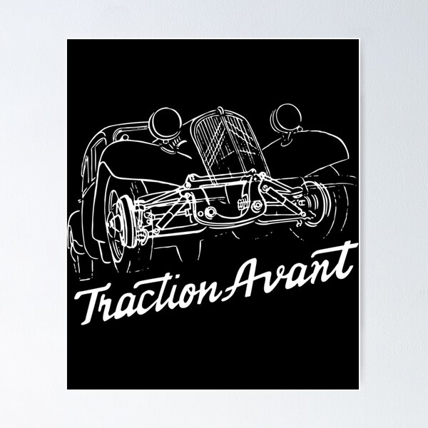 Item preview, Citroën Traction Avant script emblem and subtle illustration Essential . designed and sold by rezakiehauch.
