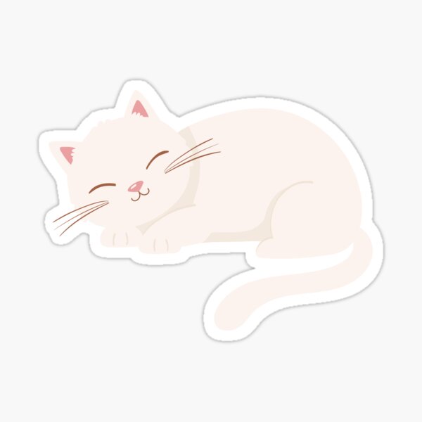 Sleepy Cat Sticker Sticker For Sale By Serendesignzco Redbubble 2849