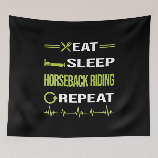 Item preview, Funny Eat Sleep Repeat Horseback Riding Horse Riding designed and sold by HappyTshirt1239.