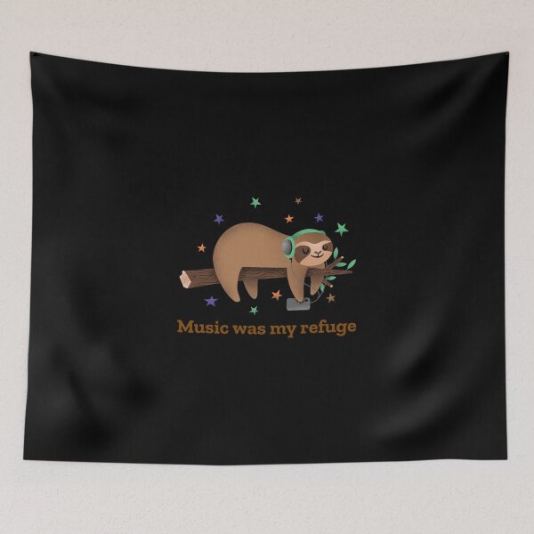 Item preview, Music Was My Refuge Sticker designed and sold by rikazr6sr1.