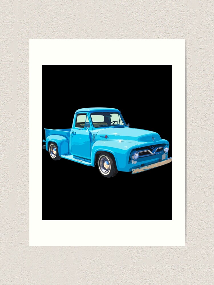 Classic 1955 F100 Ford Pickup Truck Classic Art Print By Rezakiehauch Redbubble