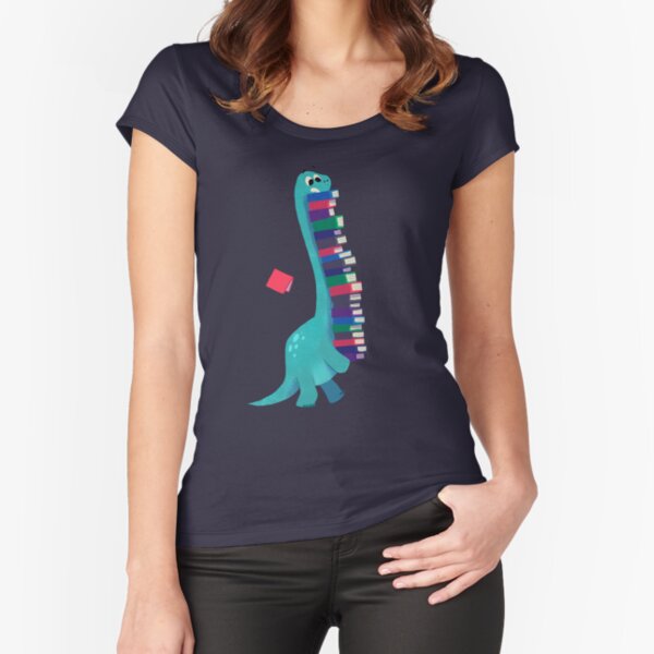 BOOK DINOSAURS 01 Fitted Scoop T-Shirt