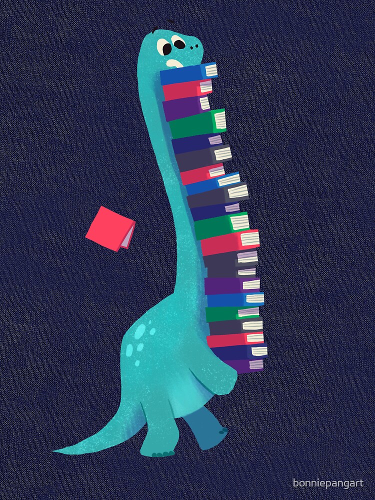 Thumbnail 7 of 7, Tri-blend T-Shirt, BOOK DINOSAURS 01 designed and sold by bonniepangart.