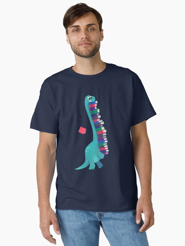 Imagen 1 de 7, Camiseta clásica con la obra RESERVA DINOSAURIOS 01, diseñada y vendida por bonniepangart.