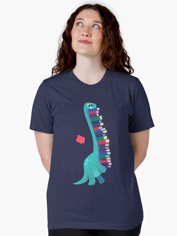 Thumbnail 2 of 7, Tri-blend T-Shirt, BOOK DINOSAURS 01 designed and sold by bonniepangart.