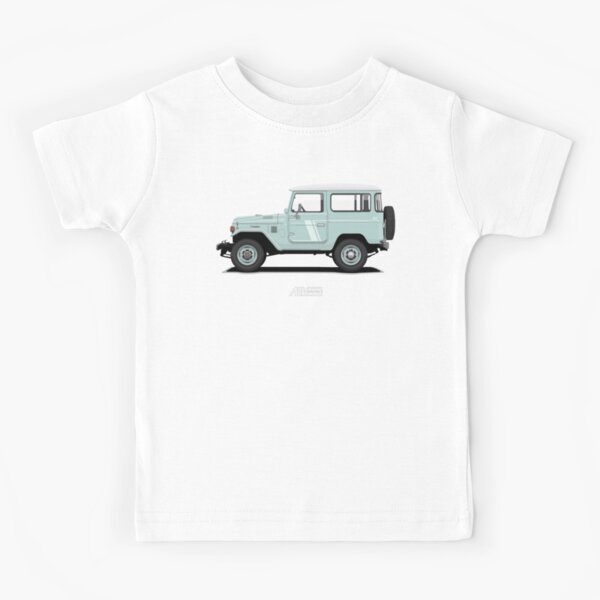 Land Cruiser FJ40 HardTop Blue Kids T-Shirt