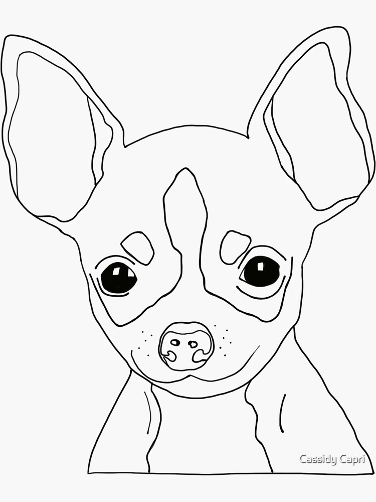 Pegatina «Dibujo de Chihuahua» de Cassidycapri | Redbubble