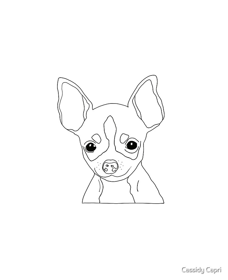 Chihuahua Drawing Ipad Case Skin By Cassidycapri Redbubble