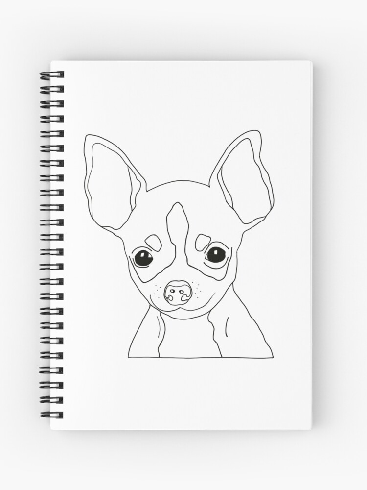 Chihuahua Drawing Spiral Notebook By Cassidycapri Redbubble