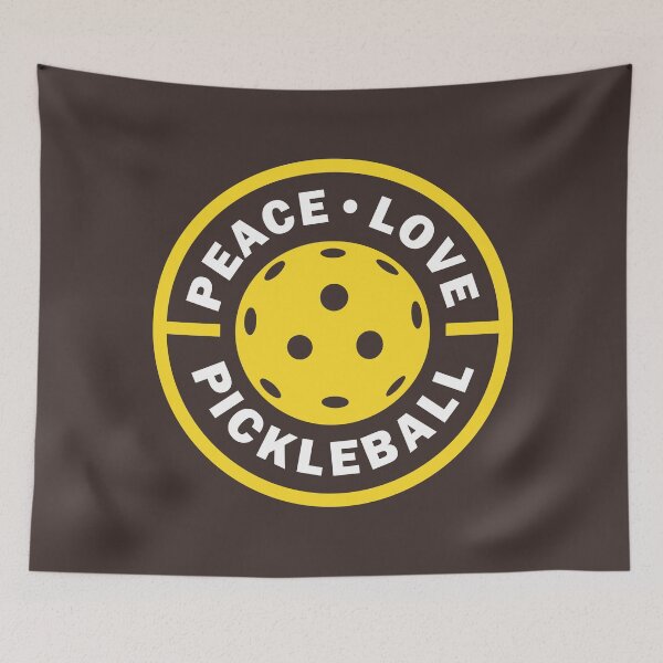 Artikelvorschau, Lustiger Pickleball-Slogan Frieden Liebe Pickleball entworfen und verkauft von motivationaltee.
