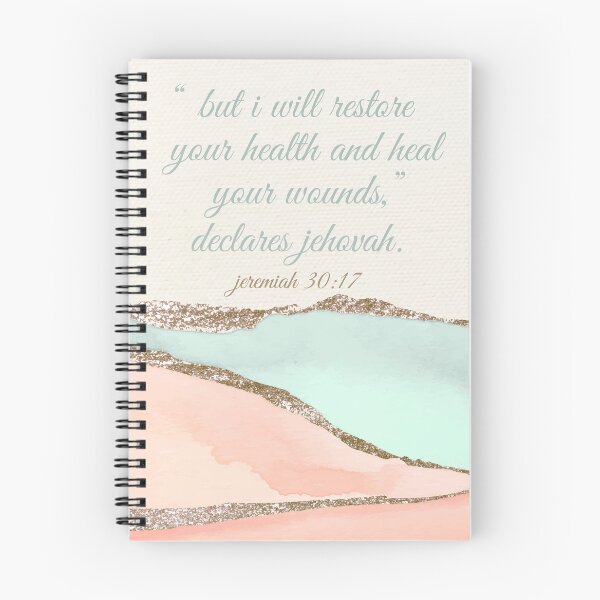 Item preview, Jeremiah 30:17 spiral notebook designed and sold by crafts-gift.