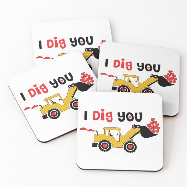 Item preview, I dig you valentines day kid valentines funny bulldozer for boy valentine's day mug designed and sold by DesDirect Store.