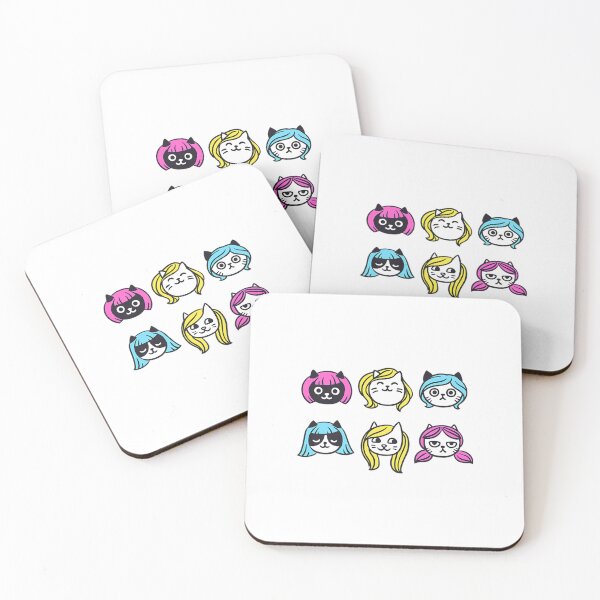 Item preview, Many colorful Cats in Wigs Cartoon Funny  designed and sold by slimeofmusic.