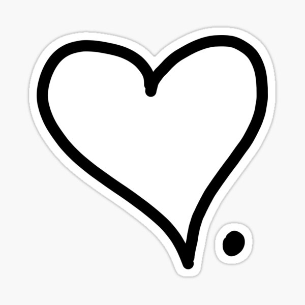 BJYX Love Dot Heart Sticker