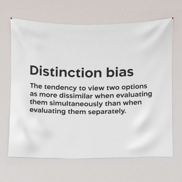 Item preview, Distinction bias black designed and sold by EdimQuotes.