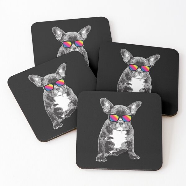 Item preview, Cool French Bulldog Rainbow Sunglasses Pride designed and sold by Dewitt Koepp.