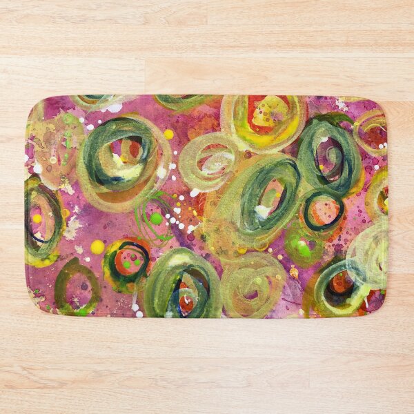 Item preview, Dancing Circles (Small). Vibrant Splattered Watercolours.  designed and sold by Angela Haig-Harrison.