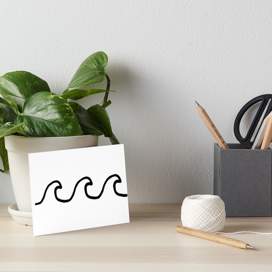 Waves Art Board Print By Lil Salt Redbubble