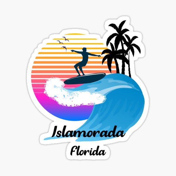Item preview, Islamorada Florida Seaside Retro Sunset designed and sold by mountainadora.