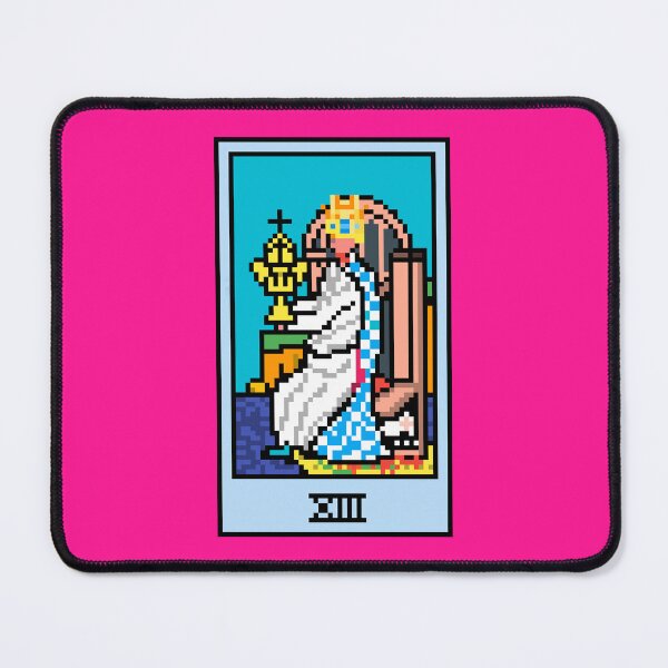 Item preview, Wait, is this pixel art tarot? Pink - Minor Arcana 'Queen of Cups' (Design for T-shirt, stickers and other accessories) designed and sold by Pixel Waite.