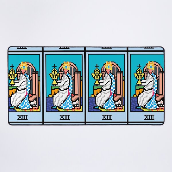 Item preview, Wait, is this pixel art tarot? Pink - Minor Arcana 'Queen of Cups' (Design for T-shirt, stickers and other accessories) designed and sold by Pixel Waite.