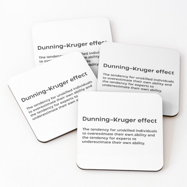 Item preview, Dunning-Kruger effect black designed and sold by EdimQuotes.