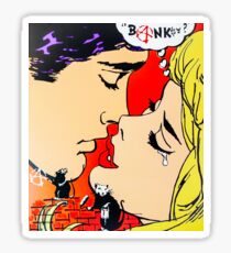Banksy? Graffiti vs Pop Art Kiss Sticker