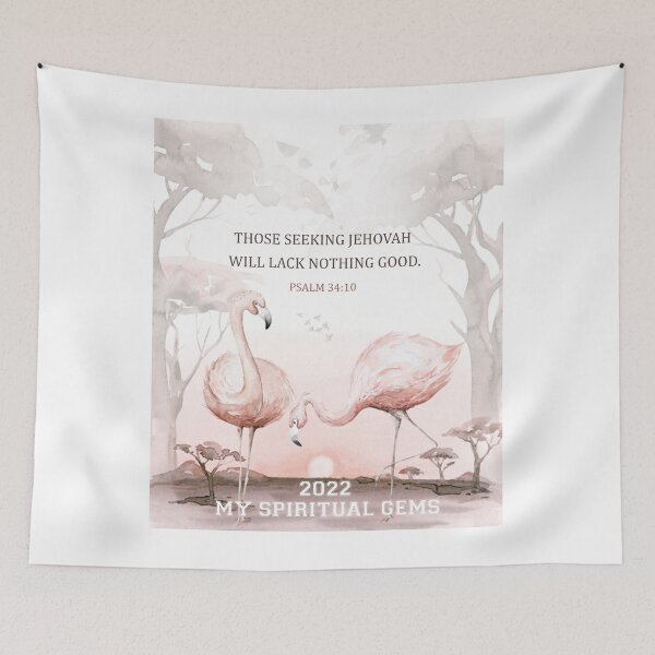 Artikelvorschau, Jahrestext 2022 My Spiritual Gems (Flamingo) Spiralnotizbuch entworfen und verkauft von crafts-gift.