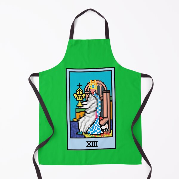 Item preview, Wait, is this pixel art tarot? Green - Minor Arcana 'Queen of Cups' (Design for T-shirt, stickers and other accessories) designed and sold by Pixel Waite.