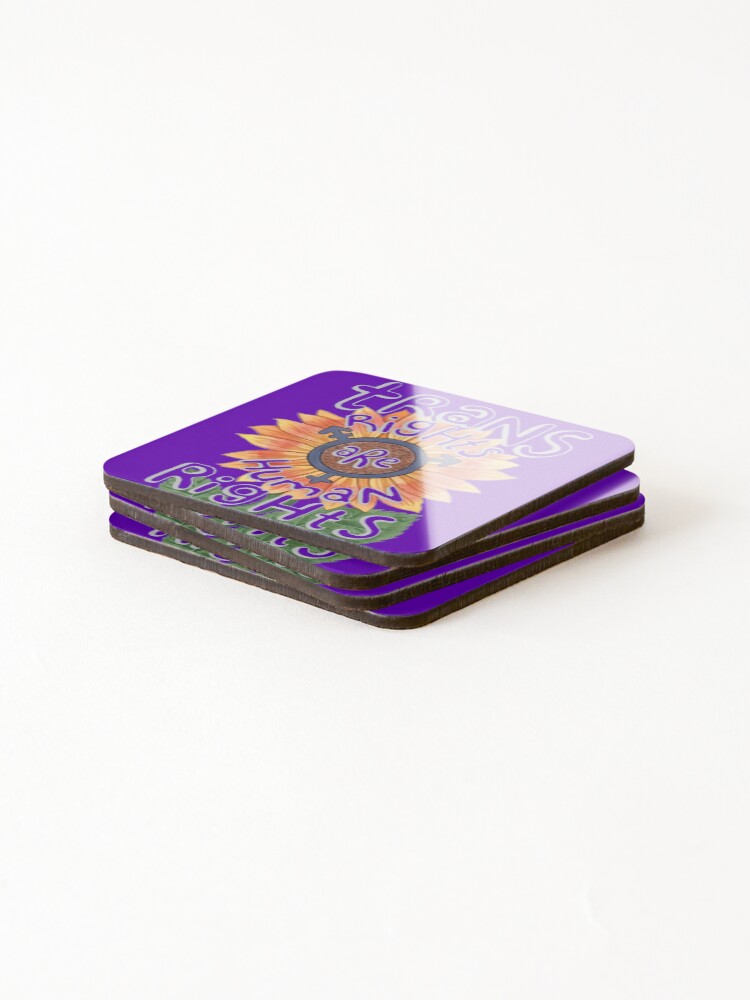 Thumbnail 4 of 5, Coasters (Set of 4), PRIDE. Trans Rights designed and sold by PoliticsPrint.