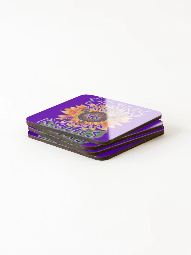 Thumbnail 4 of 5, Coasters (Set of 4), PRIDE. Trans Rights designed and sold by PoliticsPrint.