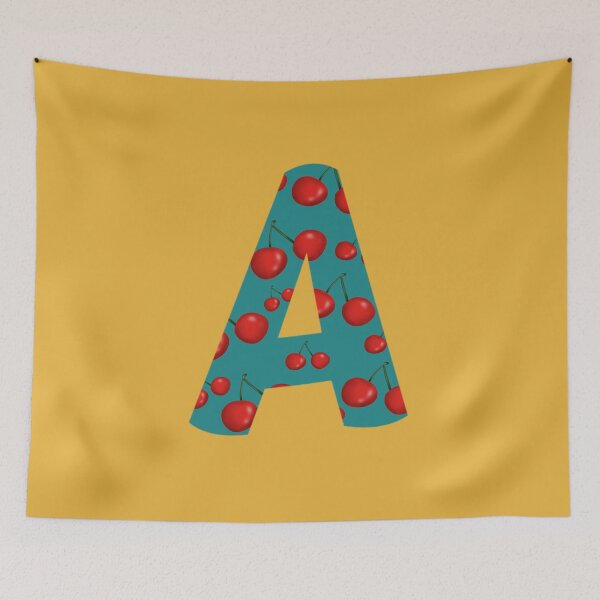 Item preview, Red Cherries Initial Monogram Letter A - Fruit  designed and sold by Karen Ekdahl.