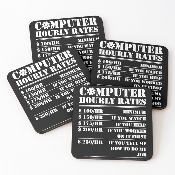 Item preview, Computer Repair Hourly Rate Funny Tech Support Labor Gifts designed and sold by KimichoKoros.