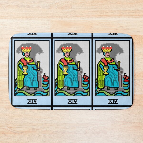 Item preview, Wait, is this pixel art tarot? Pink - Minor Arcana 'King of Cups' (Design for T-shirt, stickers and other accessories) designed and sold by Pixel Waite.