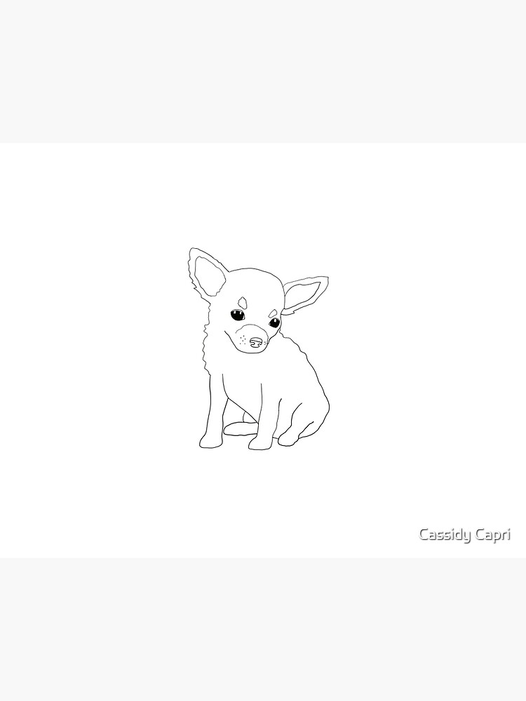 Chihuahua Puppy Drawing Art Board Print By Cassidycapri Redbubble
