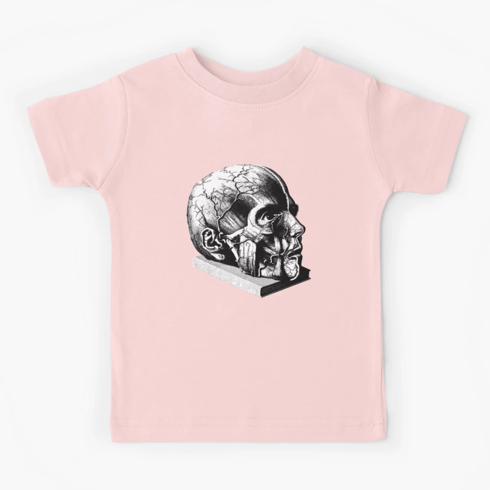 Skull with Brain illustration Sticker / t-shirt  Kids T-Shirt for