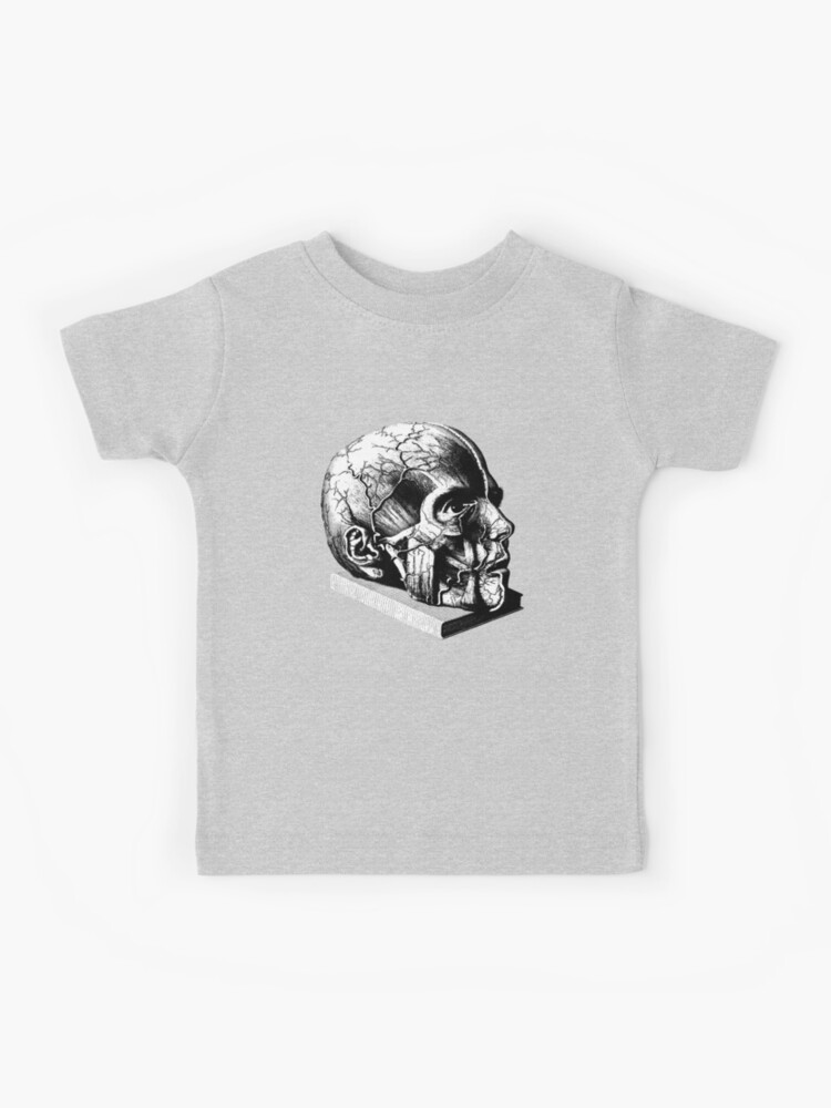 Skull with Brain illustration Sticker / t-shirt  Kids T-Shirt for