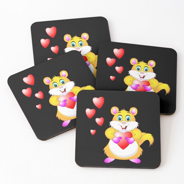 Item preview, cute hamster cartoon falling in love designed and sold by ZieProject.