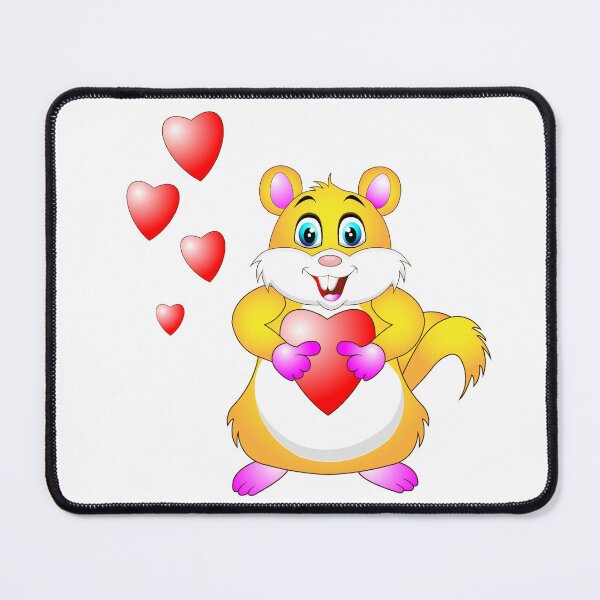 Item preview, cute hamster cartoon falling in love designed and sold by ZieProject.