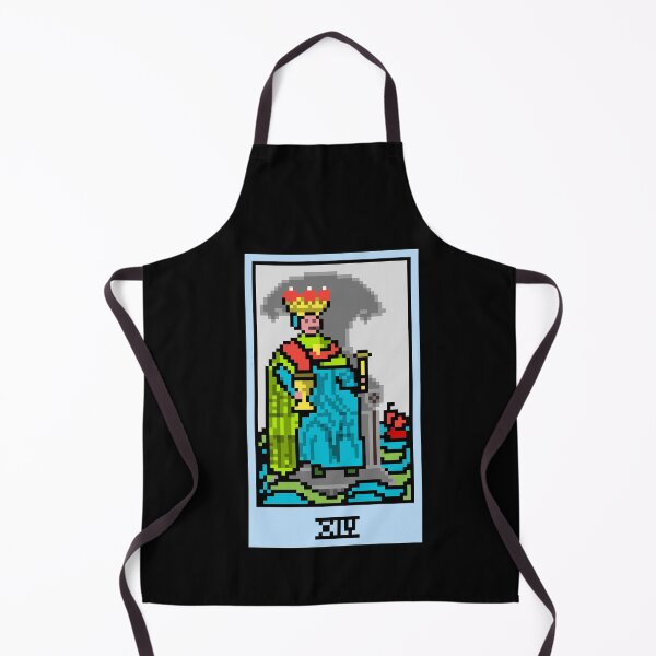 Item preview, Wait, is this pixel art tarot? Black - Minor Arcana 'King of Cups' (Design for T-shirt, stickers and other accessories) designed and sold by Pixel Waite.