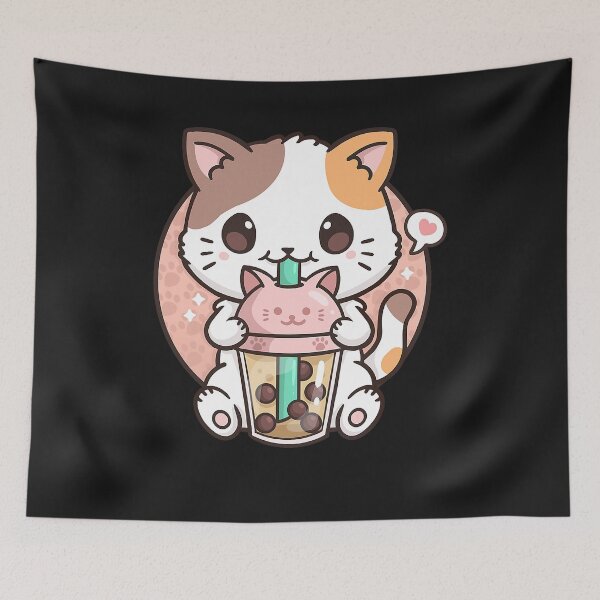 Item preview, Boba Tea Cat Bubble Tea Cat Kawaii Anime Neko designed and sold by zorinaabzs143.
