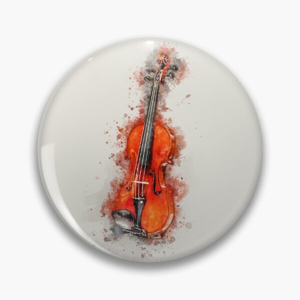 Item preview, Old Violin Colorful Watercolor Classic String Wooden Instrument designed and sold by Andreea Eva Herczegh.