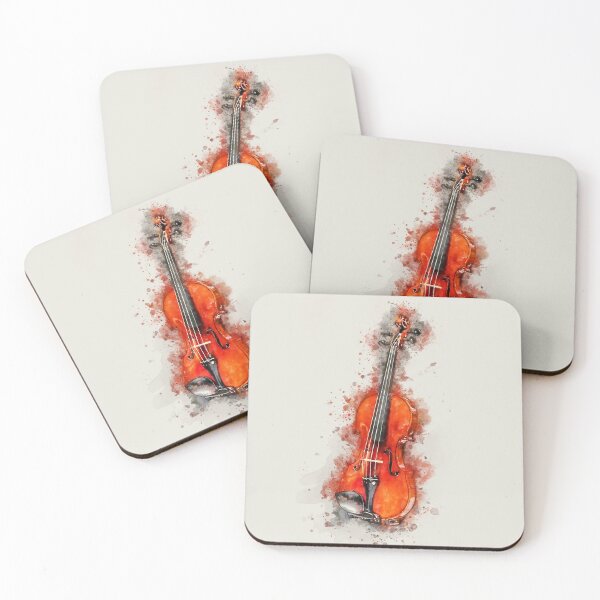 Item preview, Old Violin Colorful Watercolor Classic String Wooden Instrument designed and sold by Andreea Eva Herczegh.