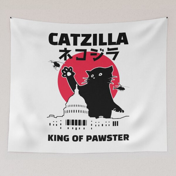 Artikelvorschau, CATZILLA CAT GODZILLA PARODIE entworfen und verkauft von OpheliaHamilton.