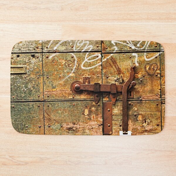 Item preview, Antique Weathered Wooden Door Rusty Latch Wood Texture designed and sold by Anna Lemos.