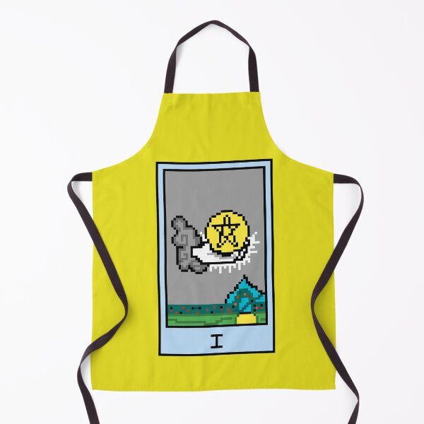 Item preview, Wait, is this pixel art tarot? Yellow - Minor Arcana 'Ace of Pentacles' (Design for T-shirt, stickers and other accessories) designed and sold by Pixel Waite.